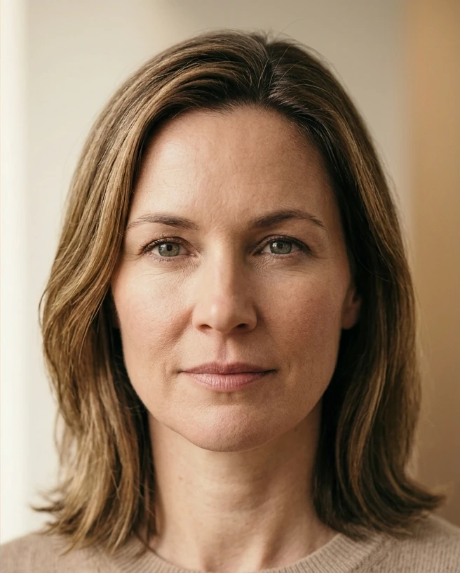 Woman in her forties, representing blood test panels for women at CellOrtho Marbella