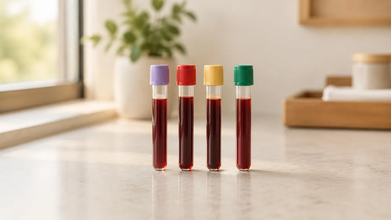 Blood sample tubes for basic panel testing