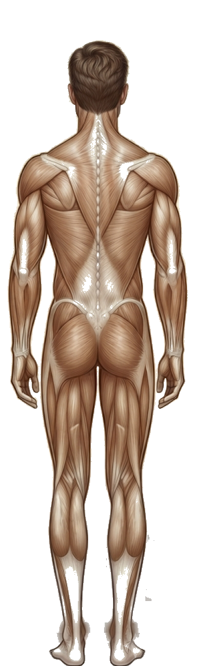 Back anatomical body diagram